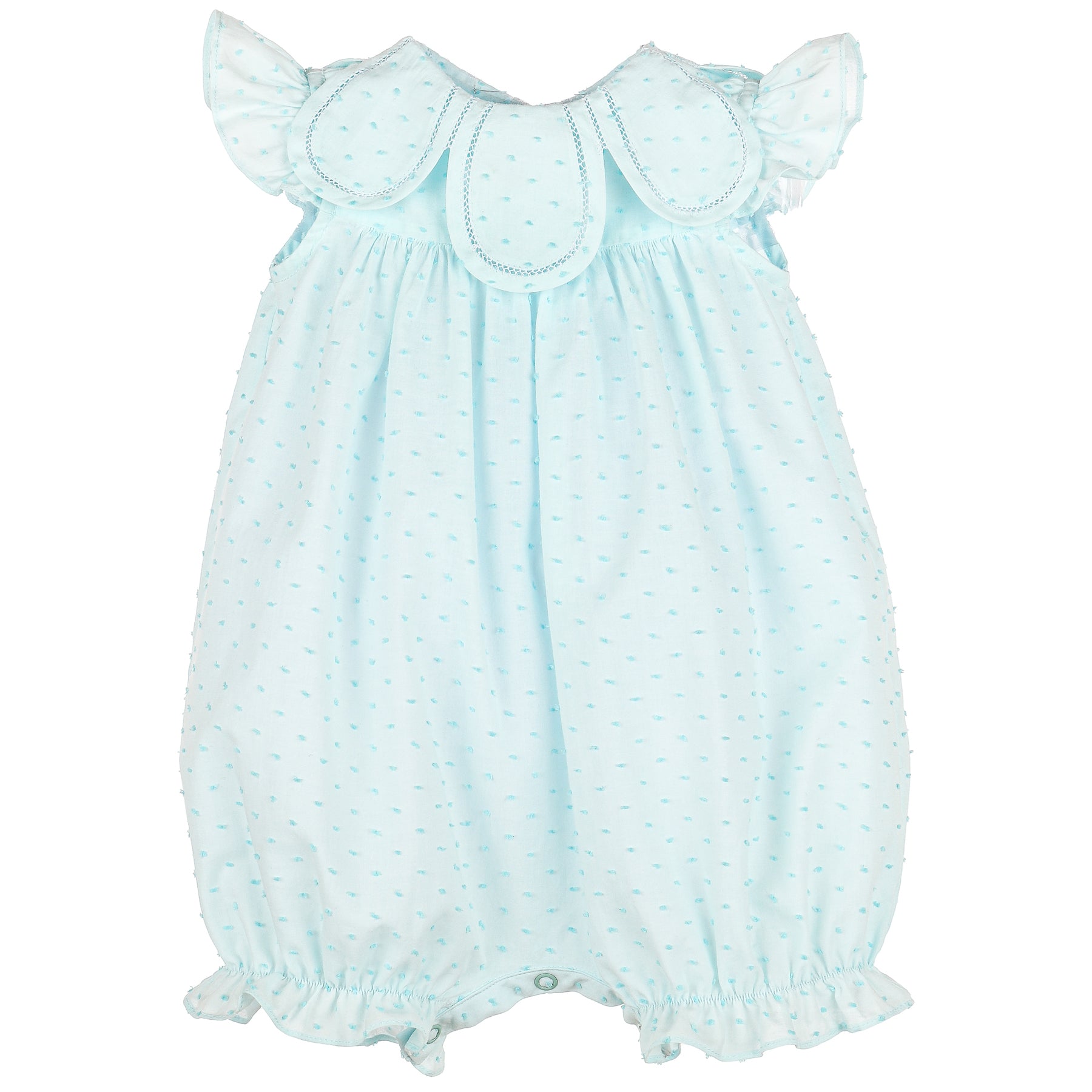 Aqua Candy Dotted Petal Playsuit