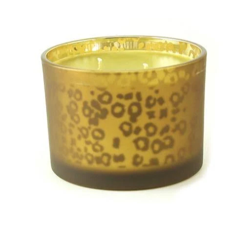 16 oz. Stature Muted Gold Leopard Candle