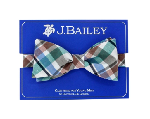 Duck Plaid Bow Tie