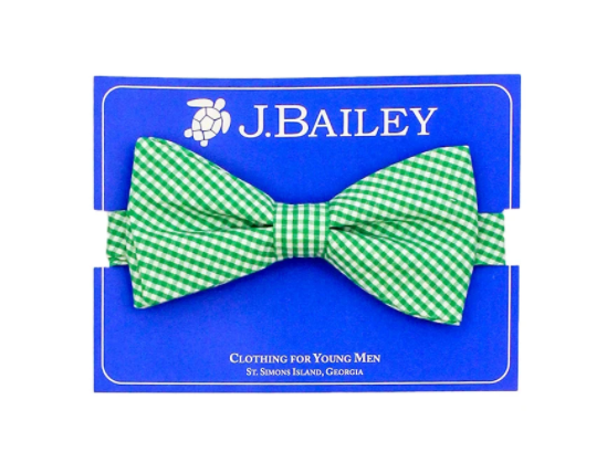 Green Check Bow Tie