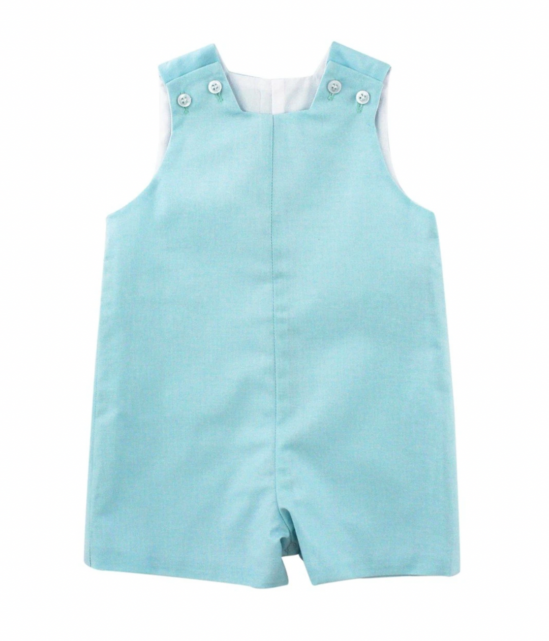 Yates Plaid/Seafoam Cotton John John Short With Tab