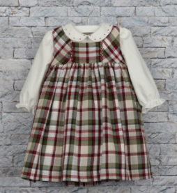 Green & Red Plaid Dress