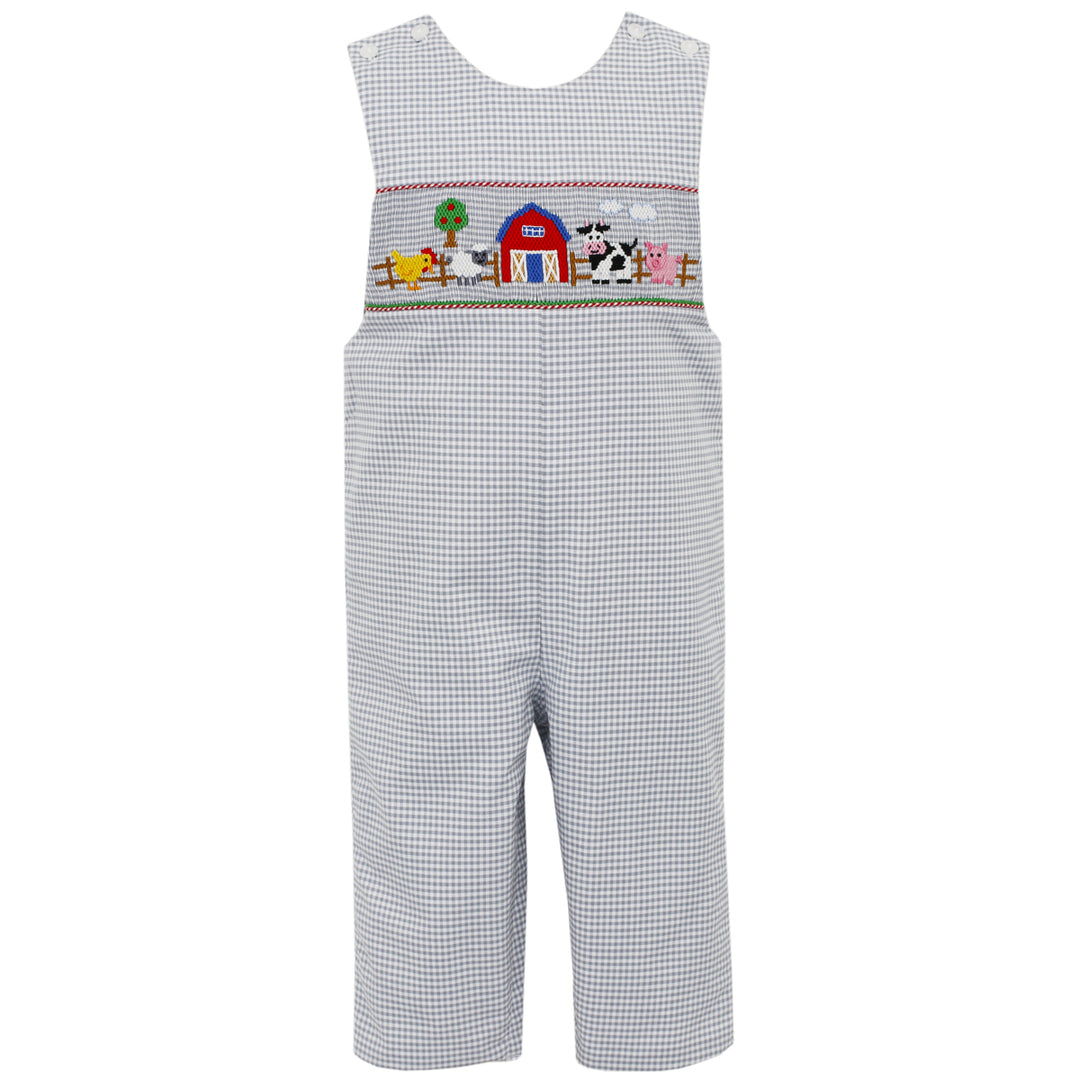 Grey Gingham Farm Long John John