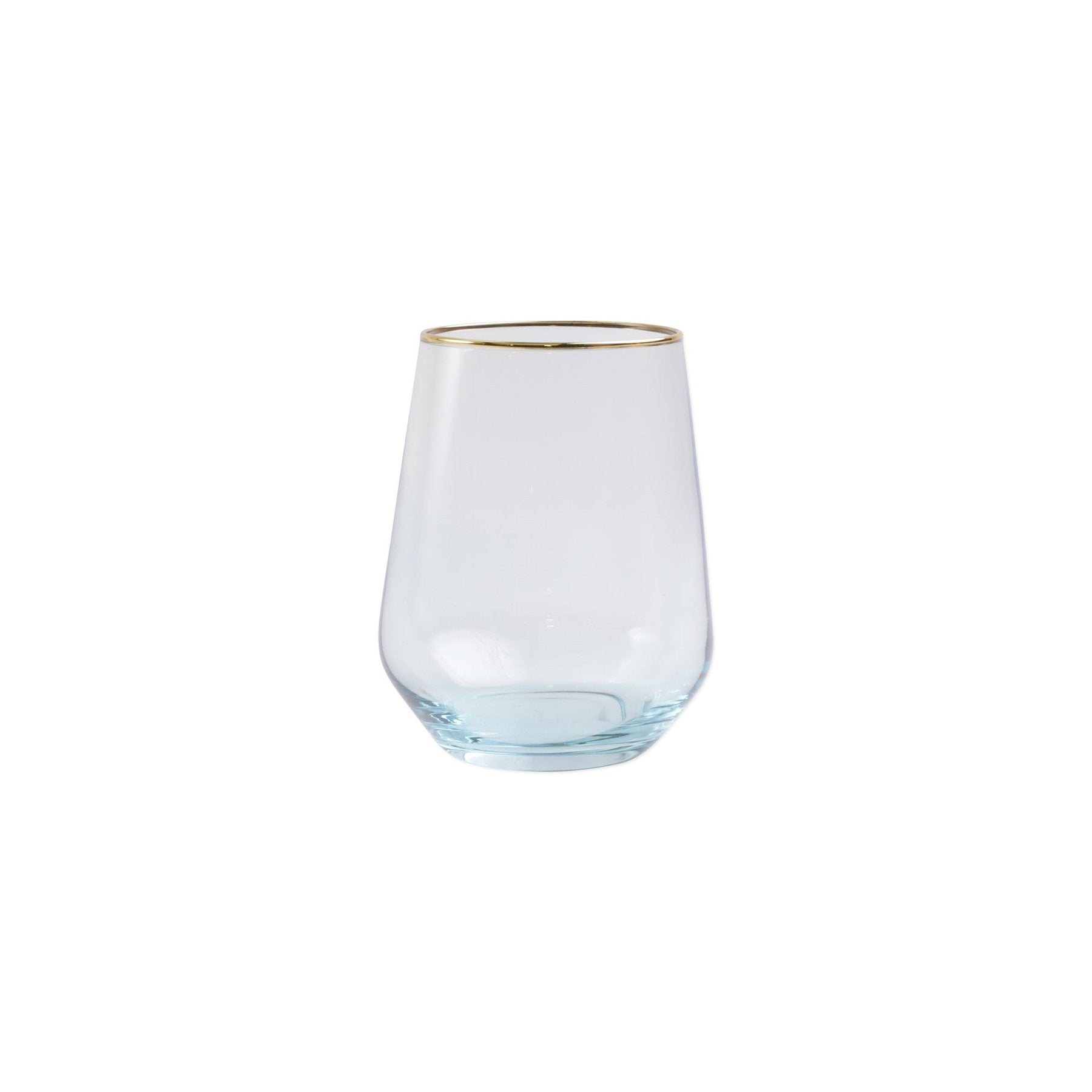 Rainbow Blue Stemless Wine Glass
