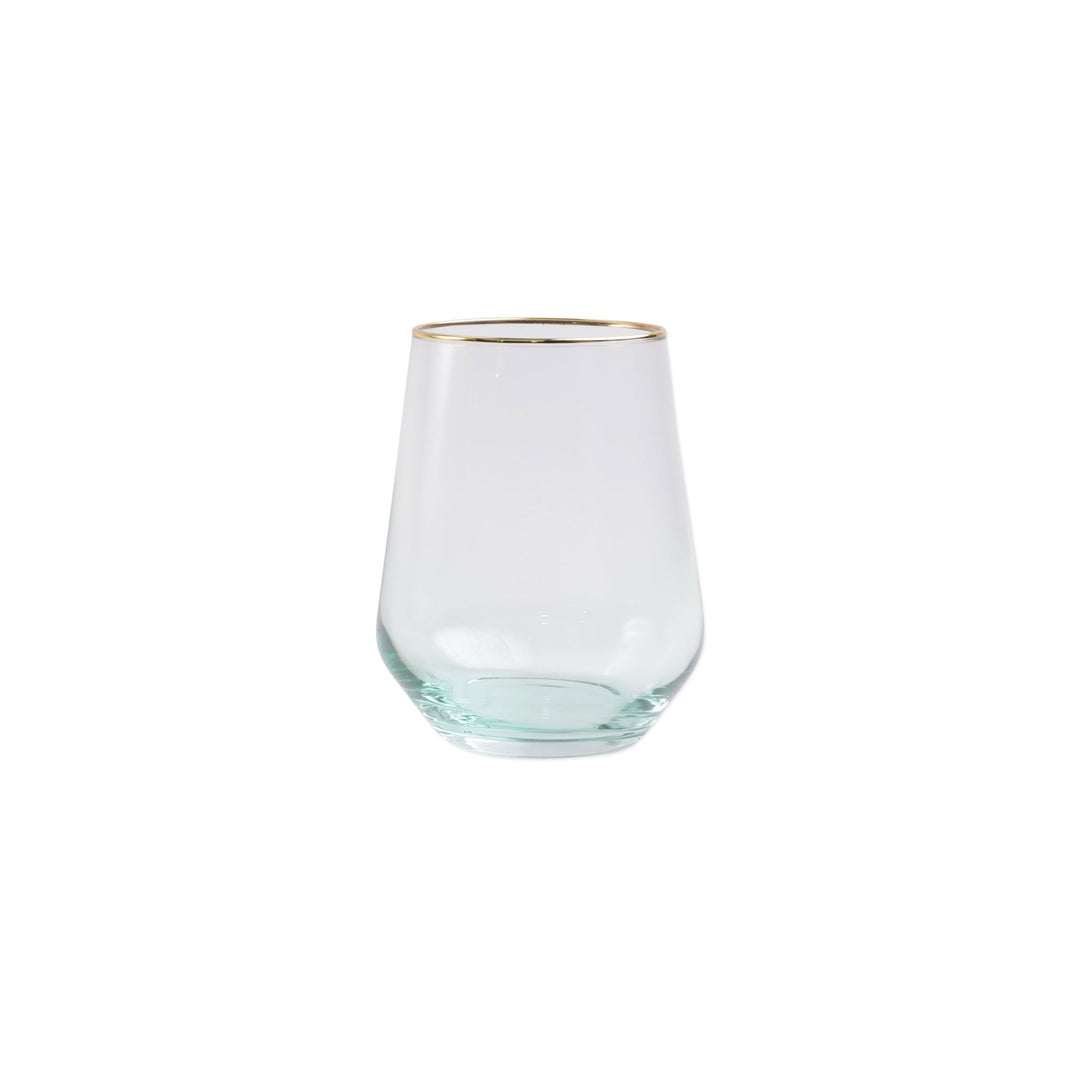 Rainbow Green Stemless Wine Glass