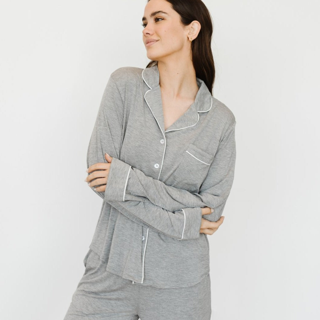 Women's Long Sleeve Stretch-Knit Bamboo Pajama Set - Tall