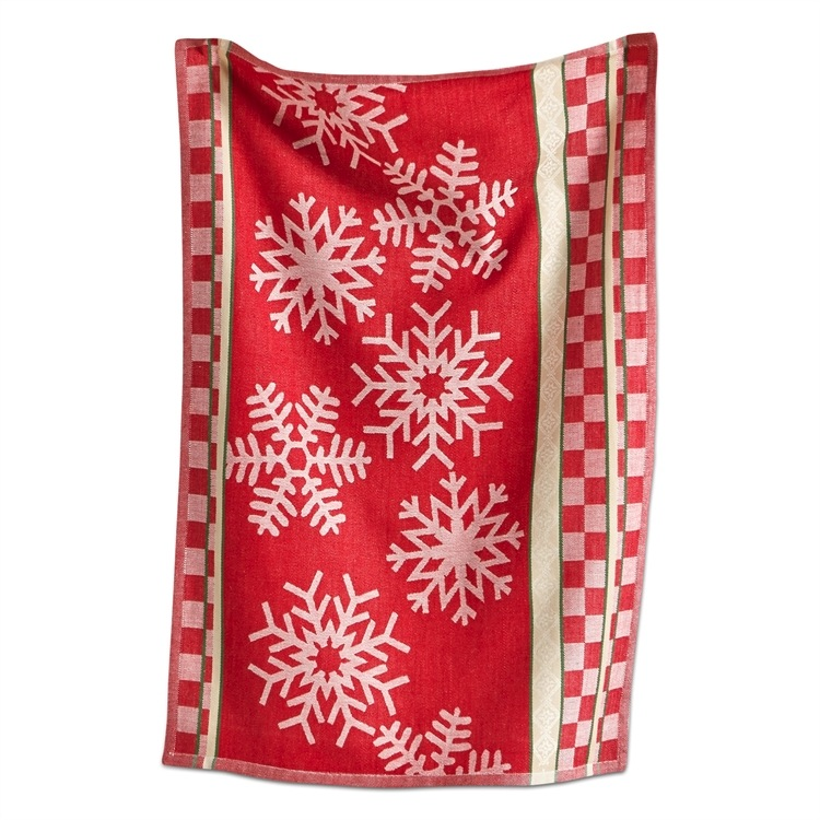 Snowflake Jacquard Cotton Dishtowel