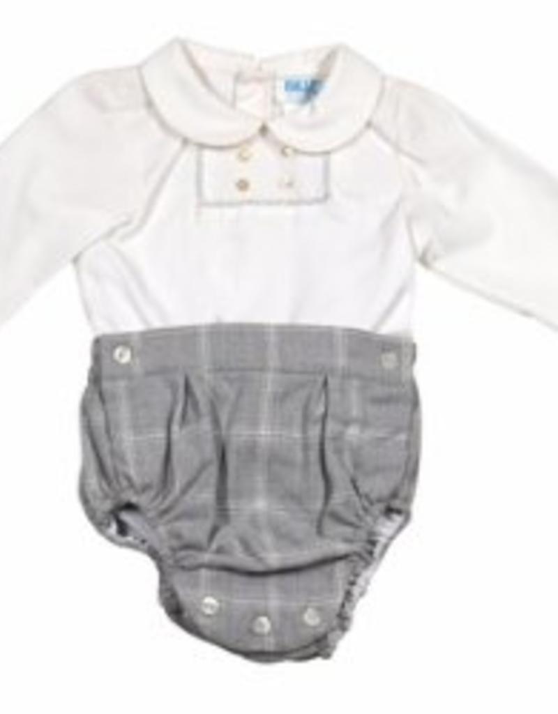 Ivory & Grey Plaid 2 Pc Bubble Set