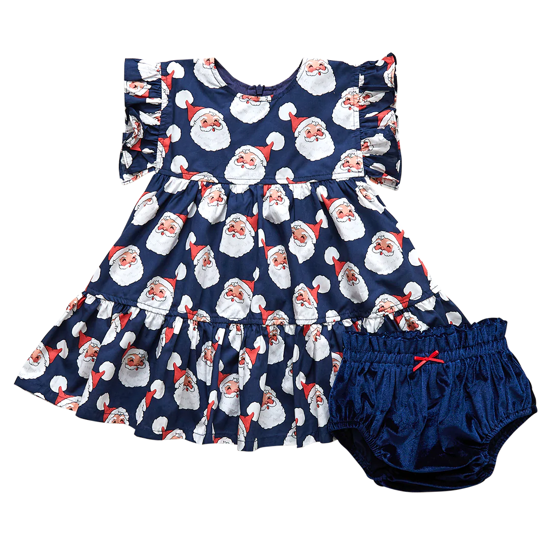 Navy Santas Baby Kit Dress Set