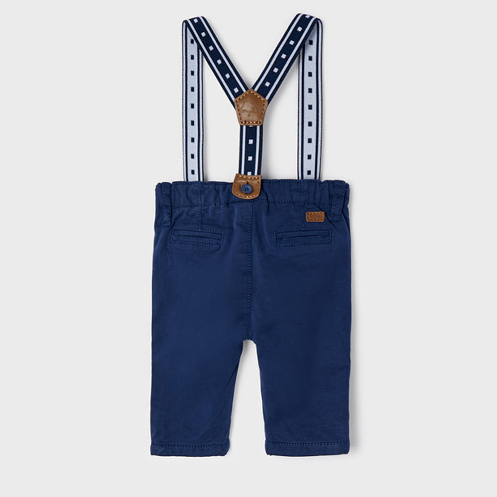 Night Blue Pants With Suspenders