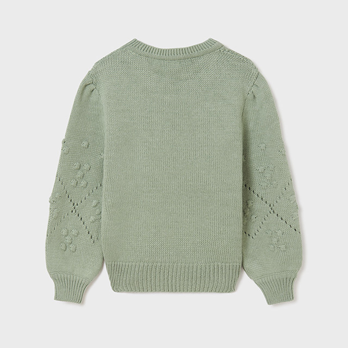 Sage Green Ecofriends Sweater With Pom Poms
