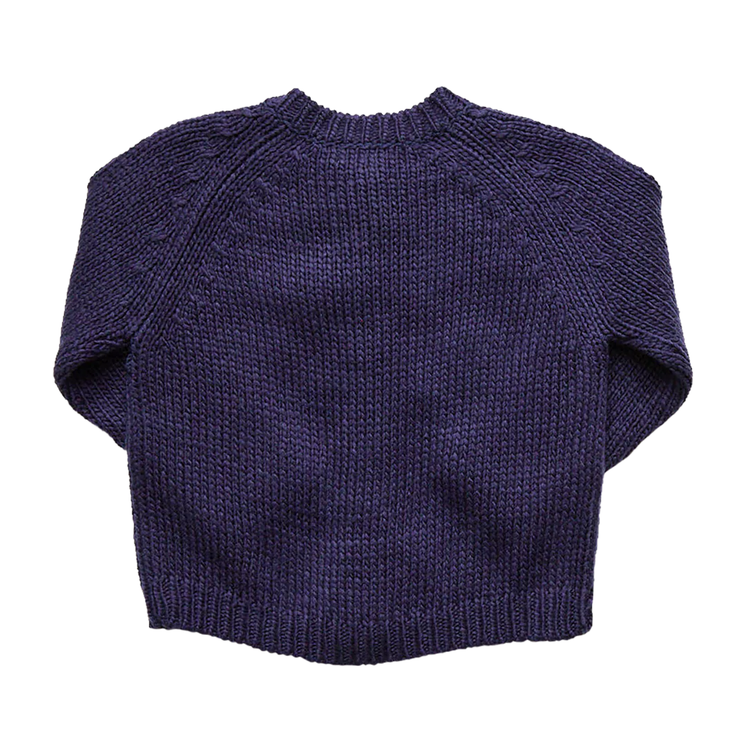 Navy Blue Blossom Sweater