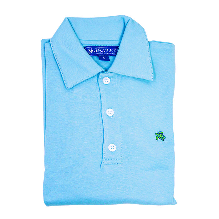 Bailey Boys - Blue Jay Short Sleeve Polo - kkgivingtree - K&K's Giving Tree