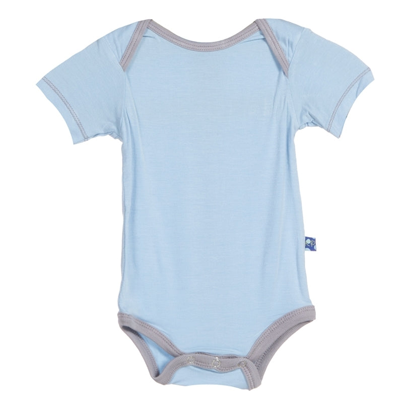 Pond With Feather Trim Short Sleeve One Piece