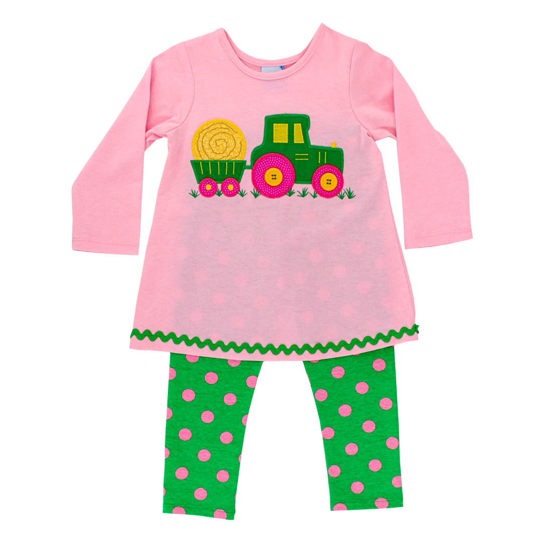 Hay Tractor Tunic & Pant Set