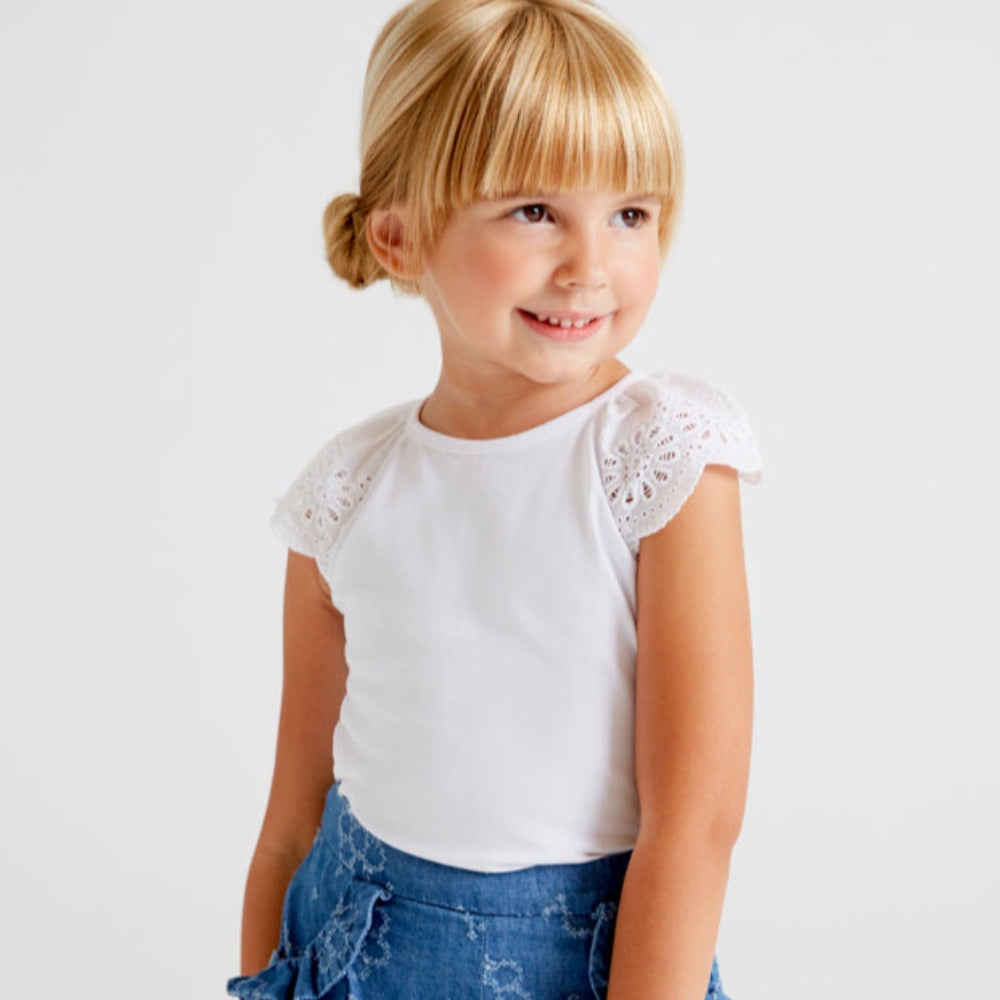 Ecofriends White Embroidered Top