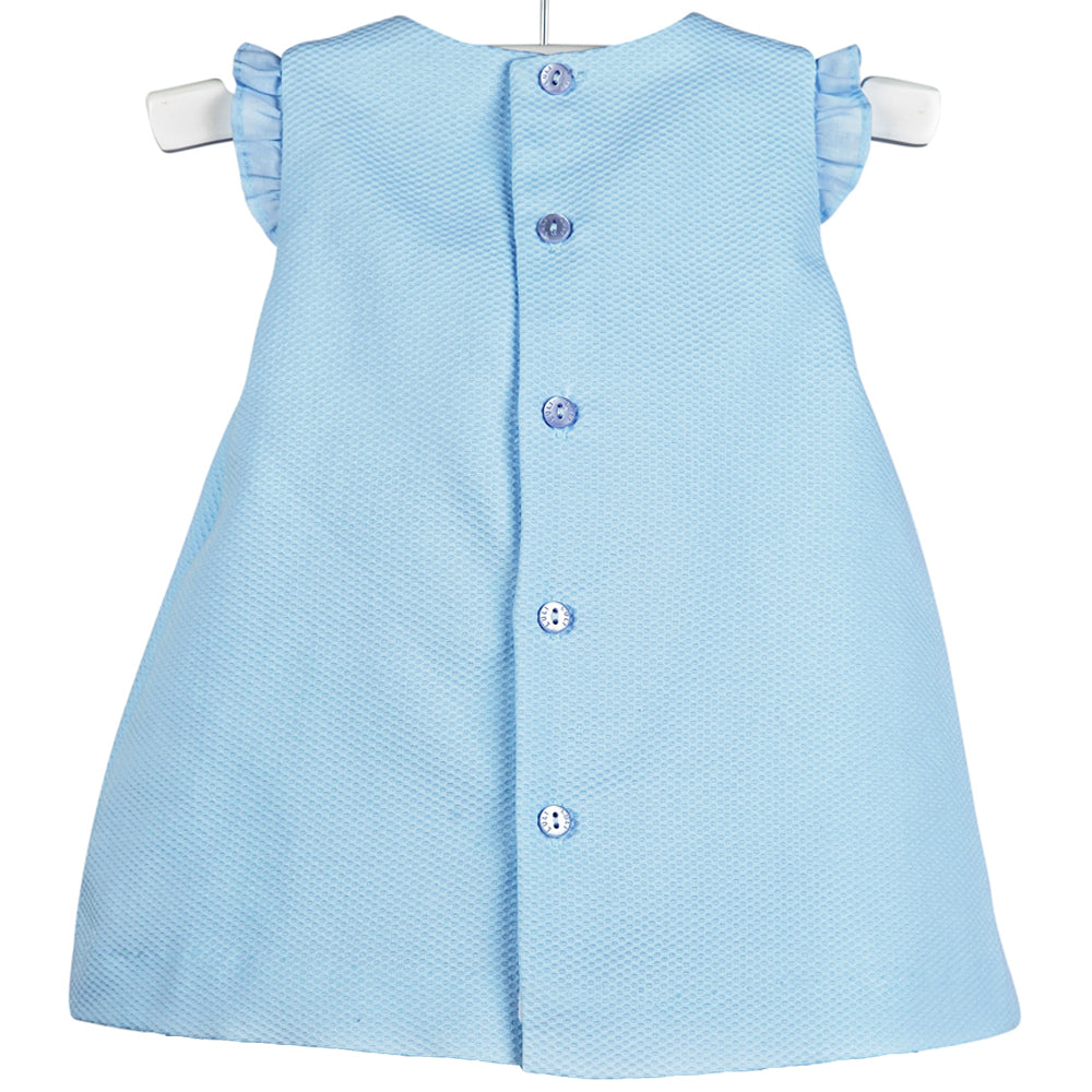 Blue a-line style dress