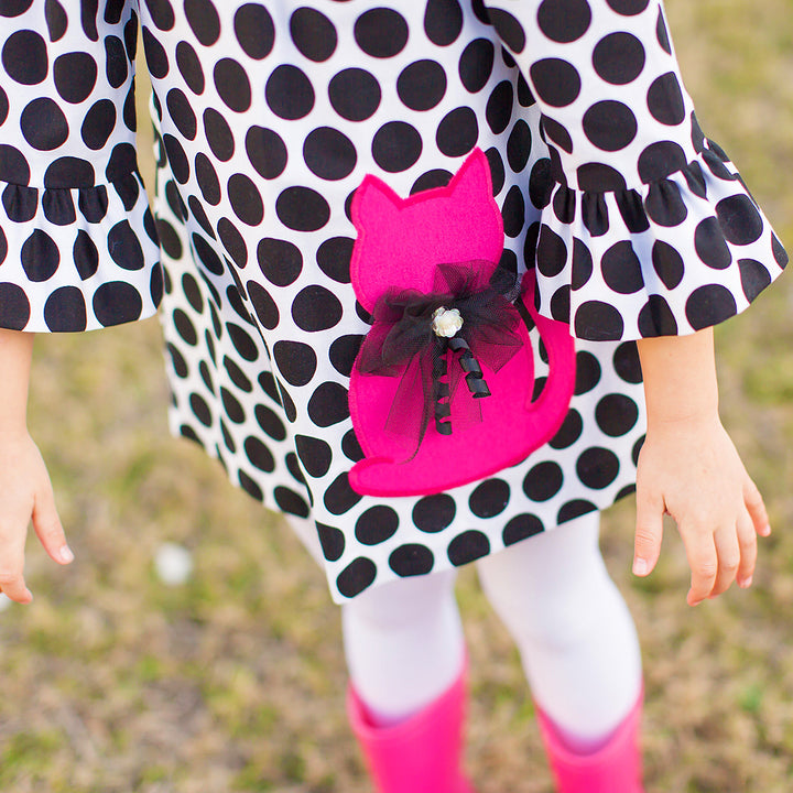 Kitty Cat Polka Dot Dress