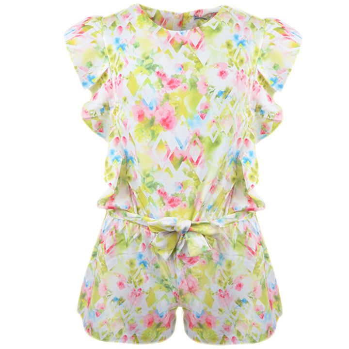 Mayoral - Floral Watercolor Romper - kkgivingtree