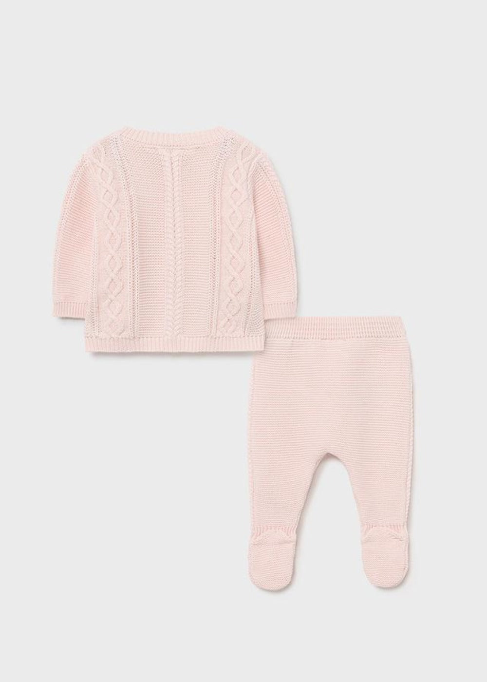 Pink Knit Layette Leg Warmer Set