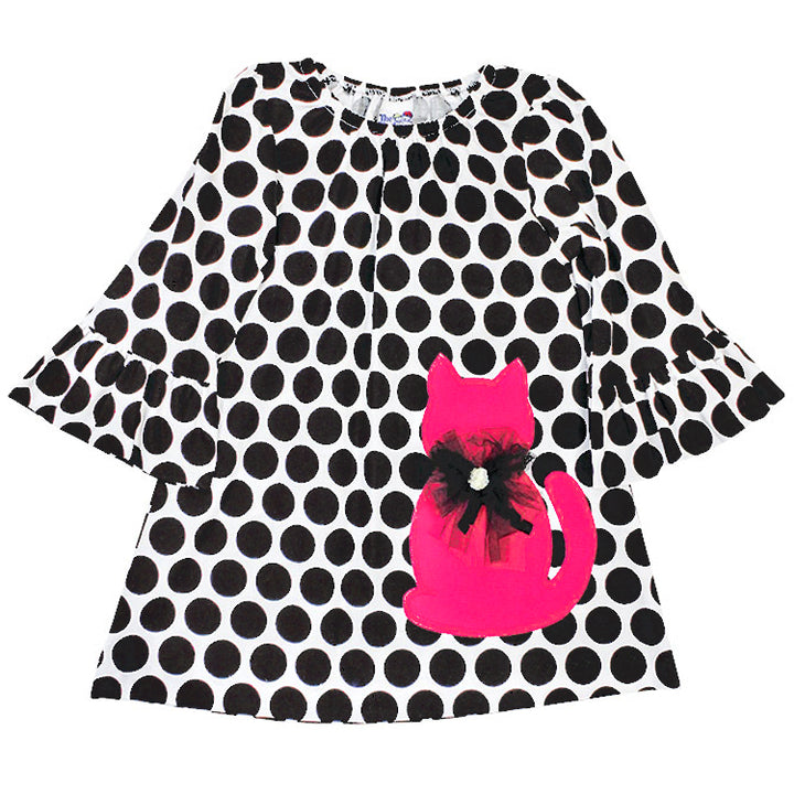 Kitty Cat Polka Dot Dress