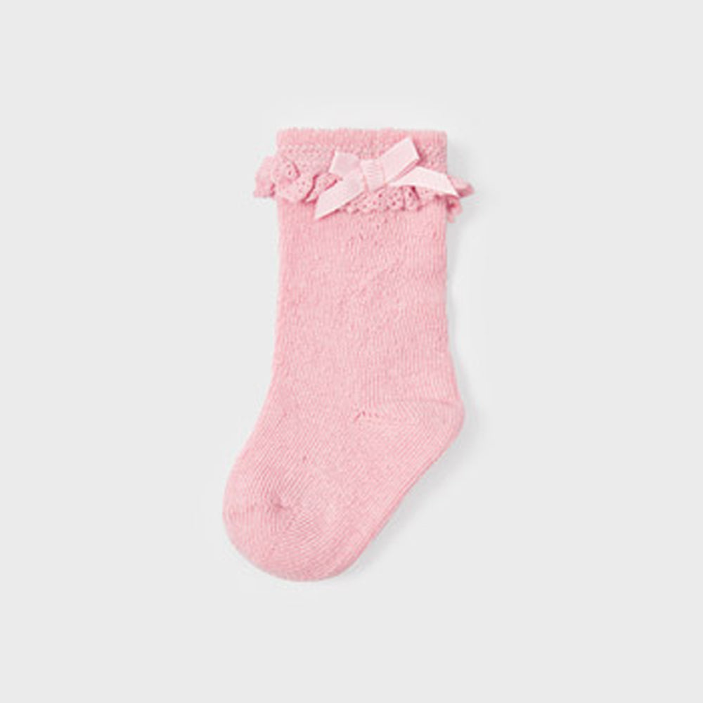 Rose Pink Openwork Socks