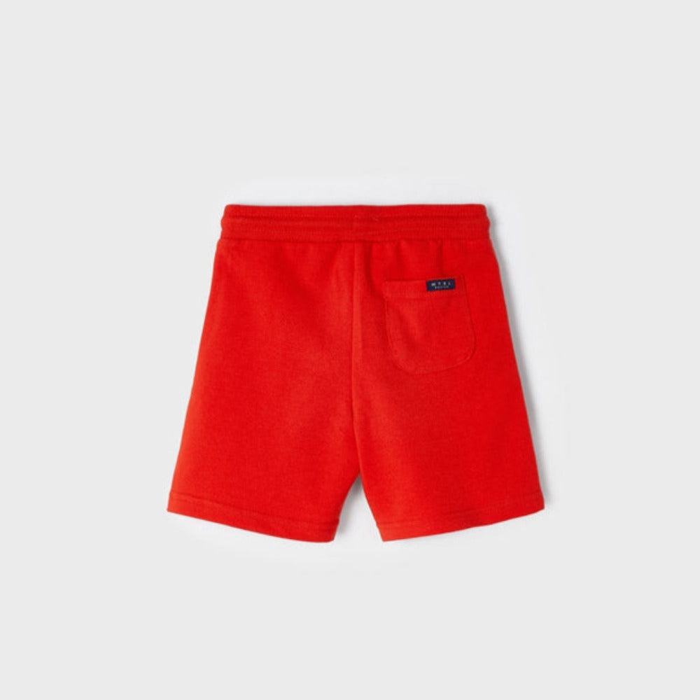 Red Fleece Bermuda Shorts