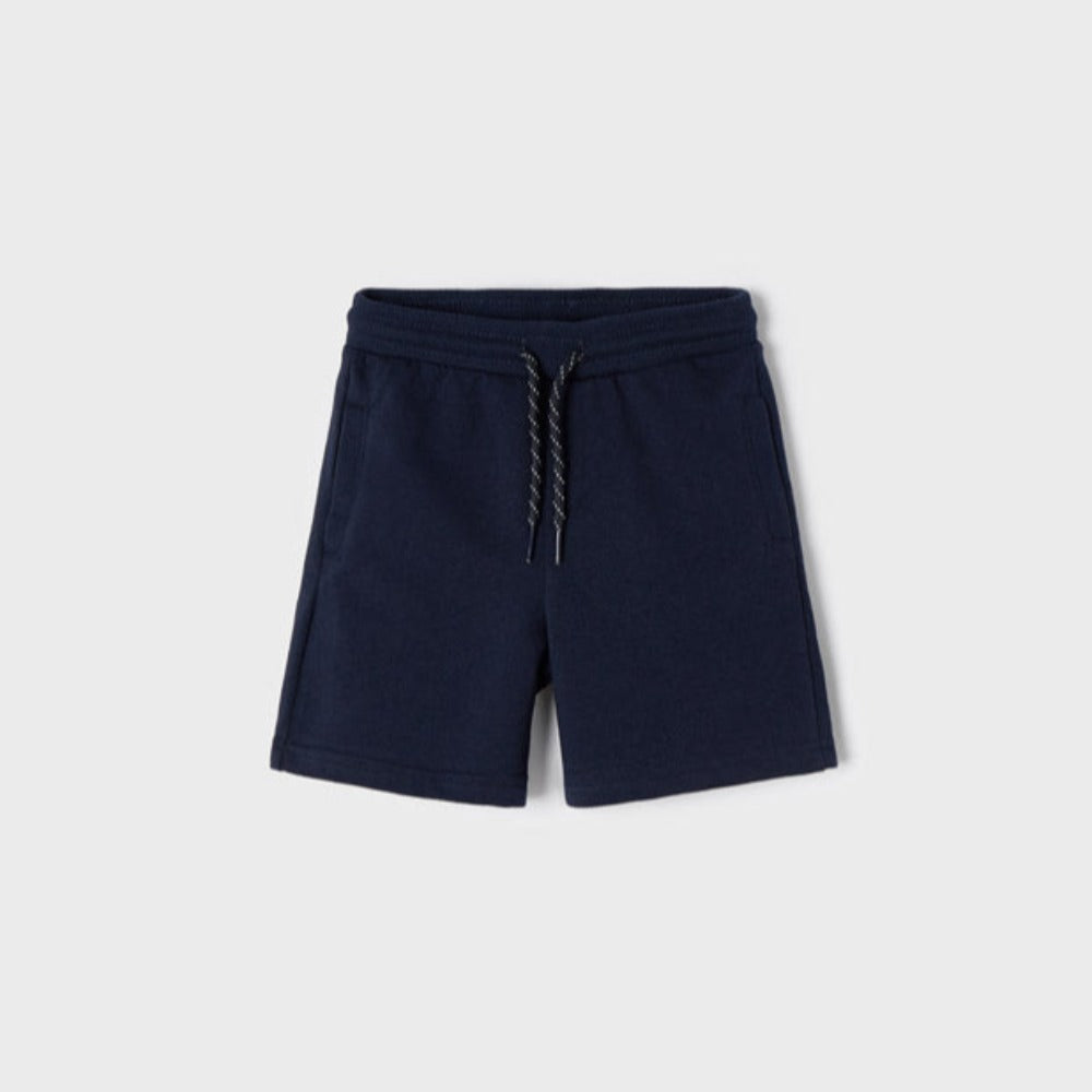 Navy Blue Fleece Bermuda Shorts
