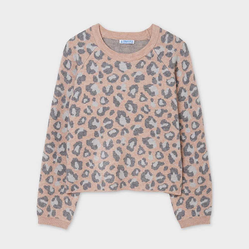 Pink & Grey Leopard Sweater
