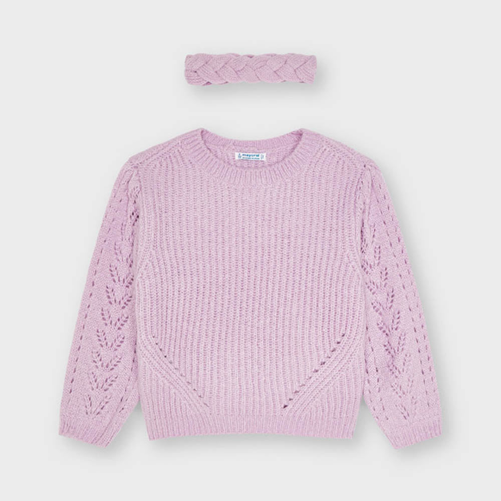 Lilac Sweater With Matching Headband