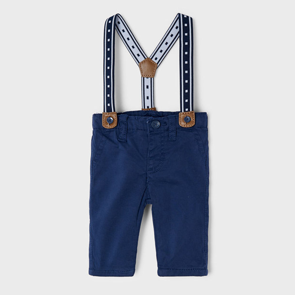 Night Blue Pants With Suspenders