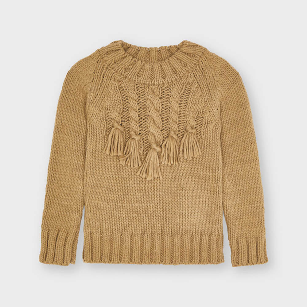 Hazelnut Braided Sweater