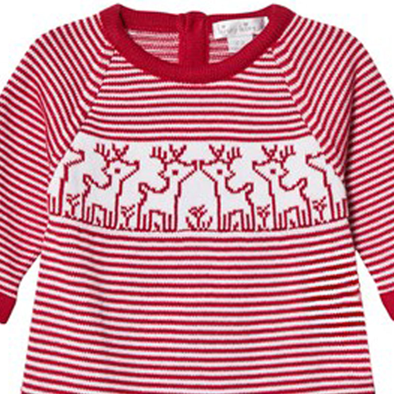 Reindeer Red Knit Playsuit