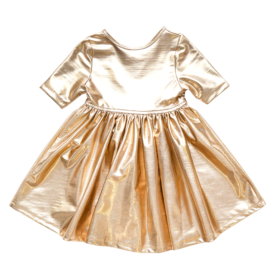 Iridescent Gold Steph Dress