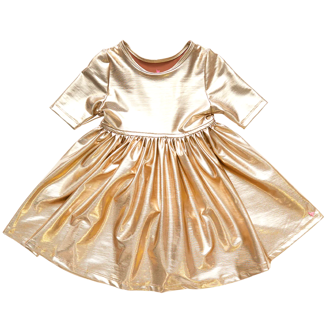 Iridescent Gold Steph Dress