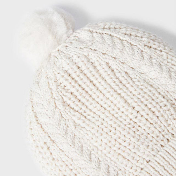 Cream Ecofriends Hat & Mittens Set