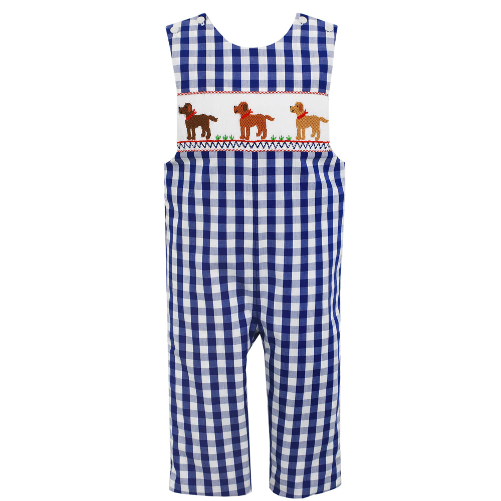 Navy Blue Check Labrador Long John John