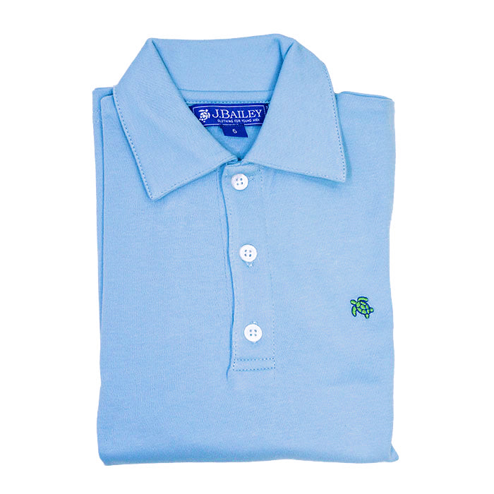Bailey Boy - Light Blue Short Sleeve Polo - kkgivingtree - K&K's Giving Tree