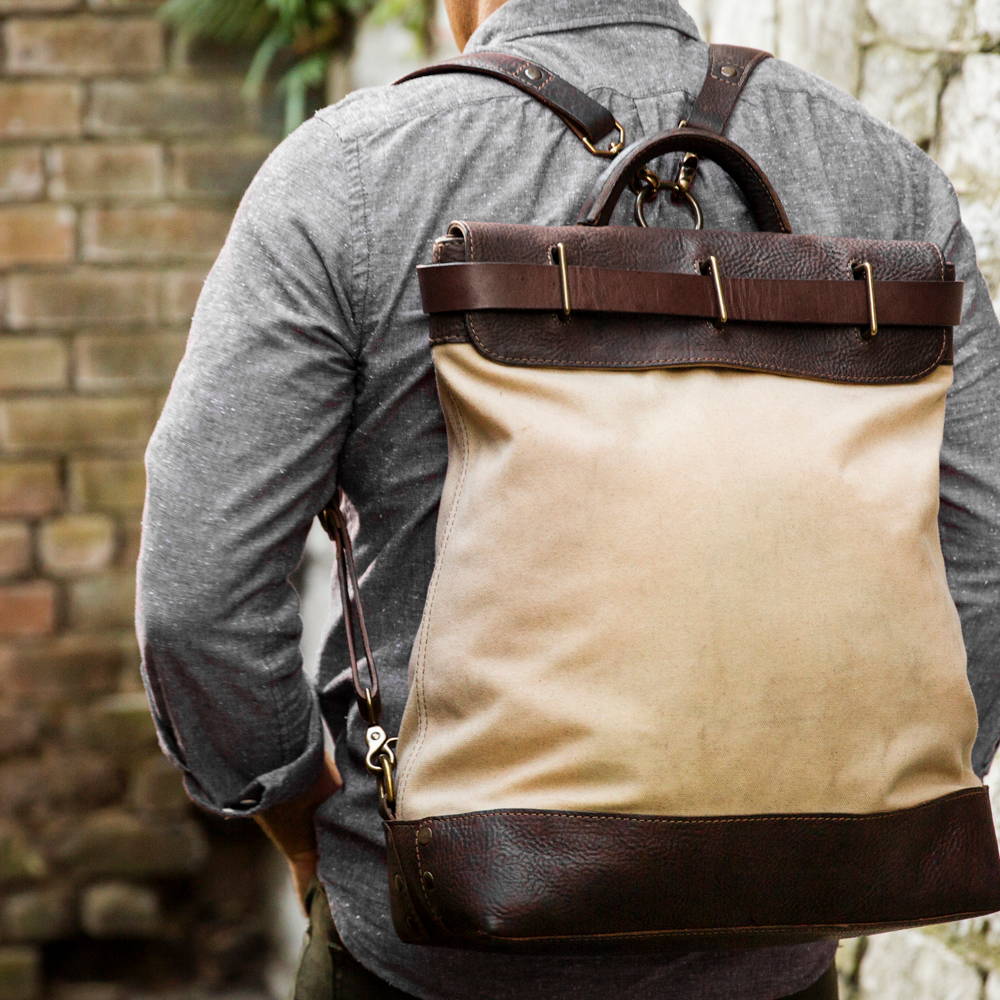 Heritage Waxed Canvas Steamer Backpack