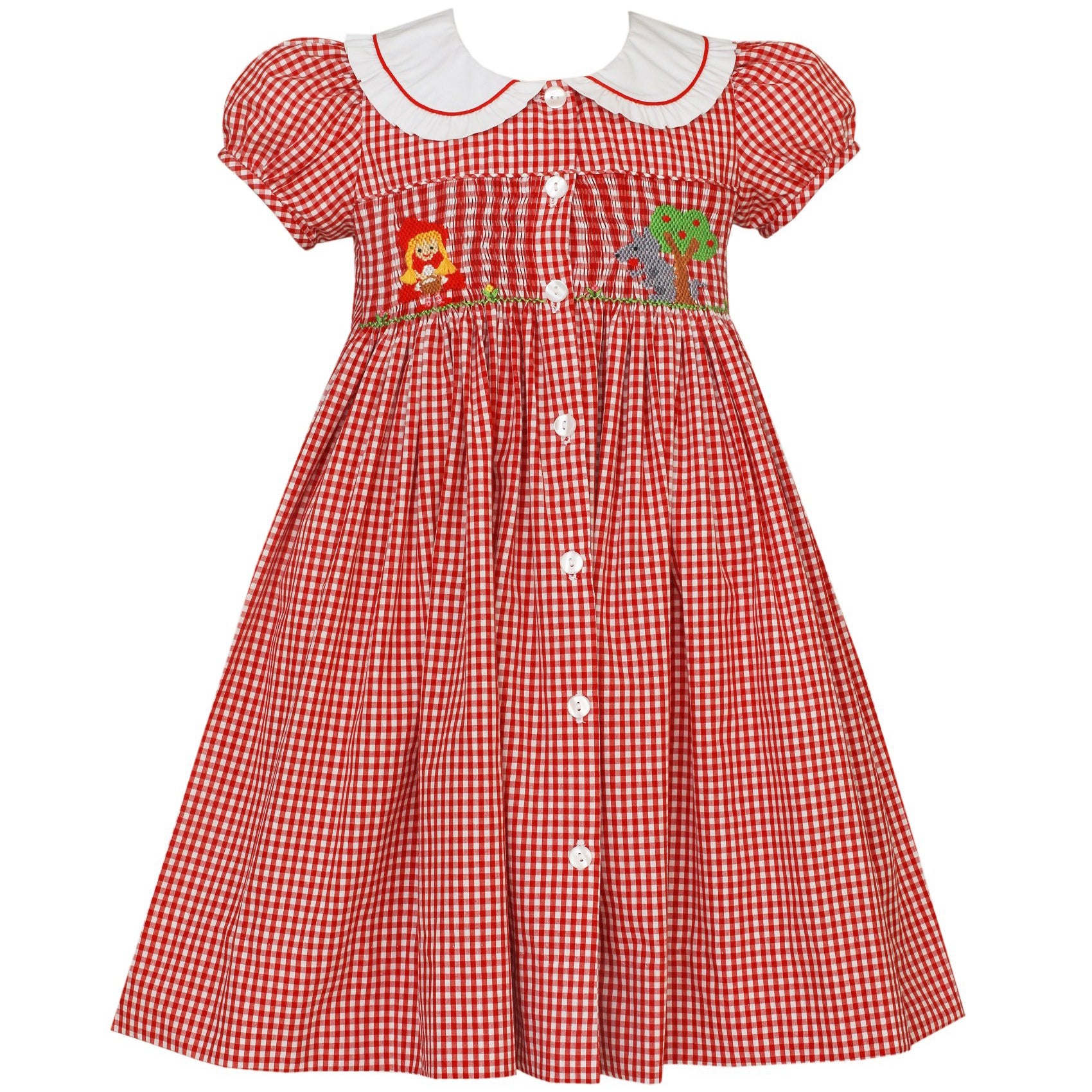 Little Red Riding Hood Smocked Dress