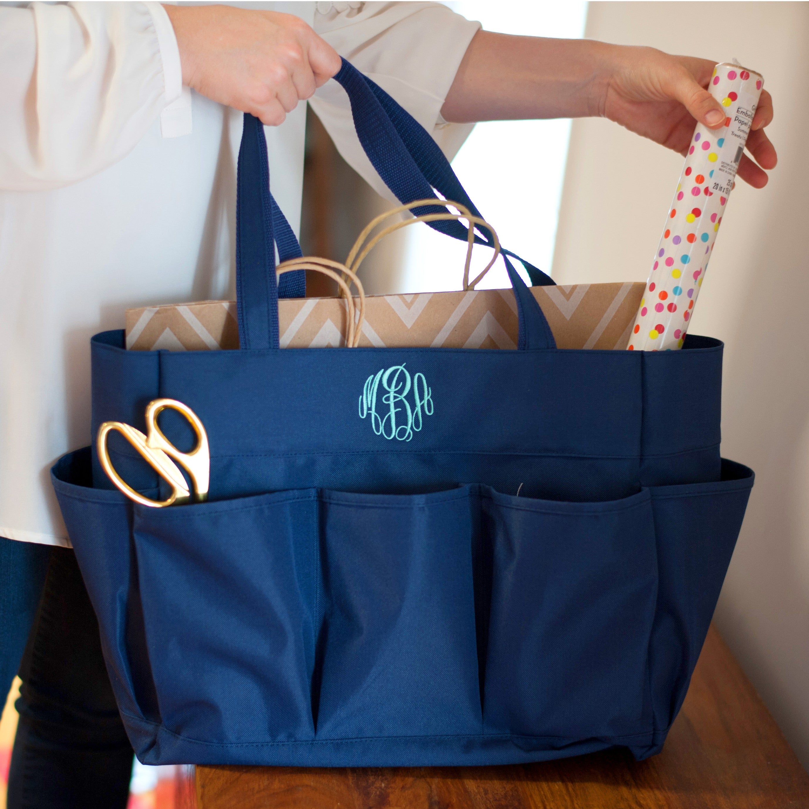 School Supplies - Organization - kkgivingtree - Navy Carry All Bag - K&K's Giving Tree