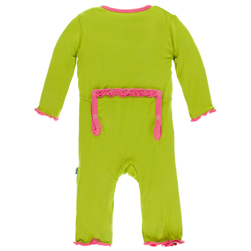 Meadow With Flamingo Trim Muffin Ruffle Coverall With Snaps