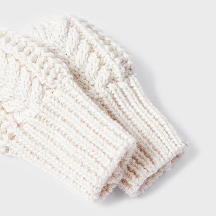 Cream Ecofriends Hat & Mittens Set