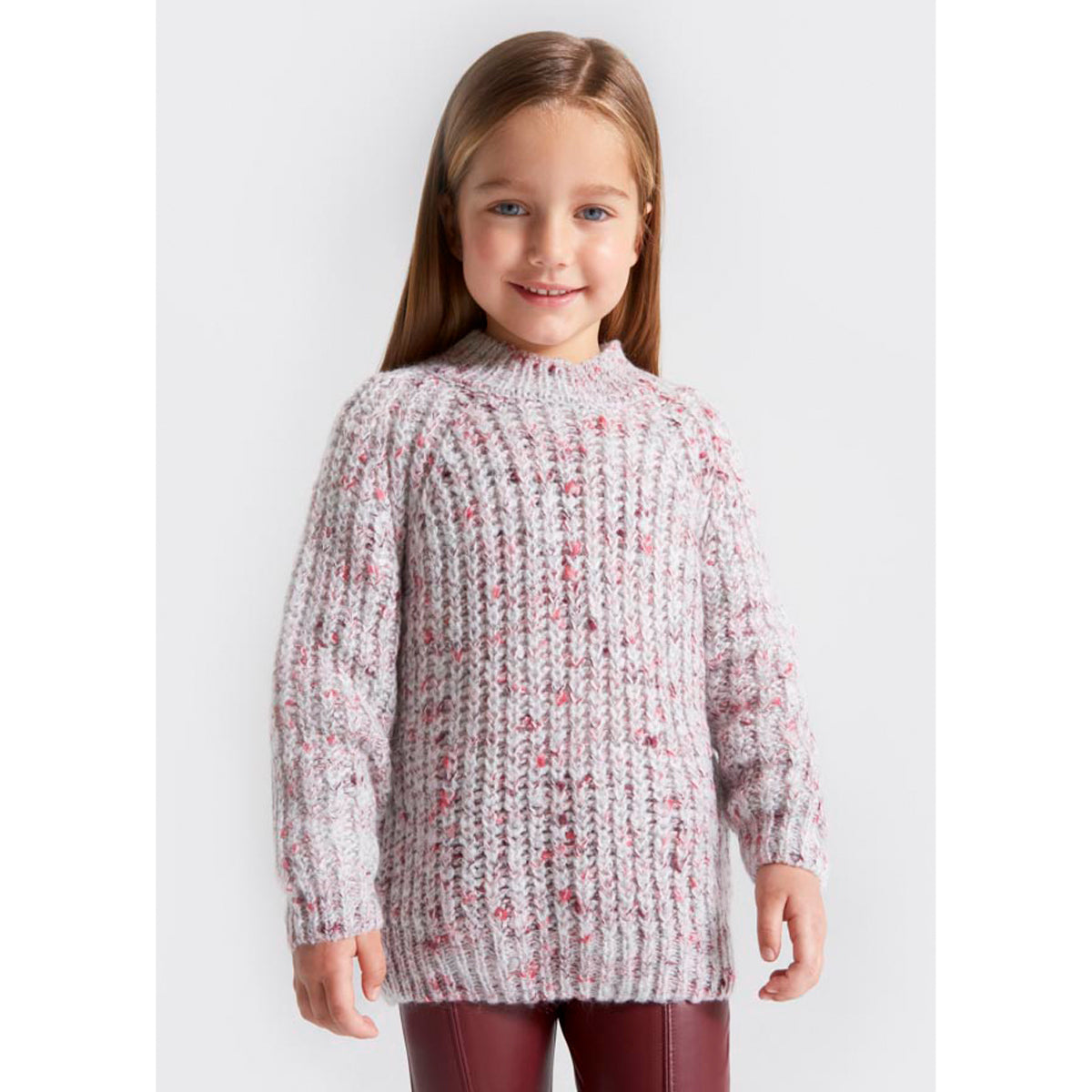 Natural Raspberry Knit Sweater