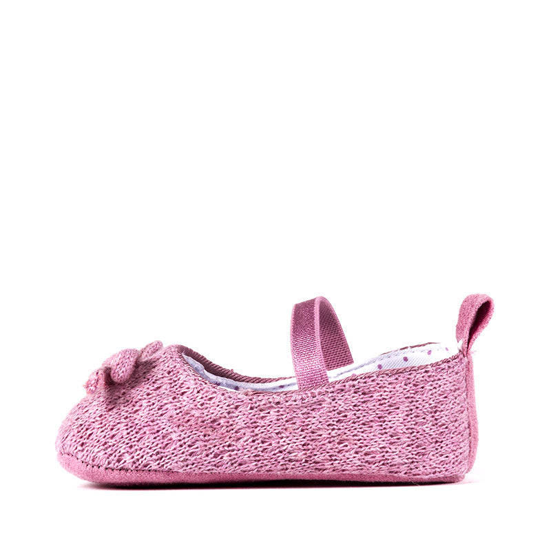 Mauve Knit Mary Jane Shoes