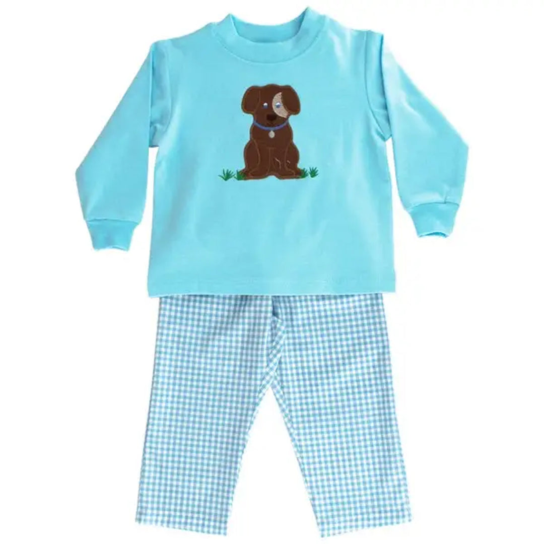 Puppy Love Blue Pant Set
