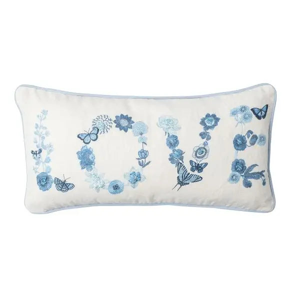 Field of Flowers Chambray 11" x 22" Pillow