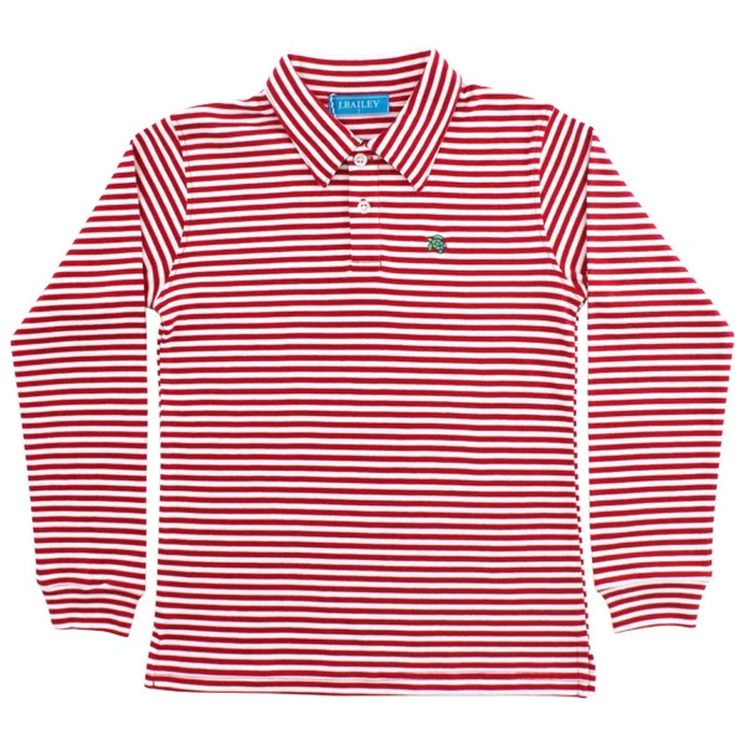 Red & White Stripe Long Sleeve Harry Polo