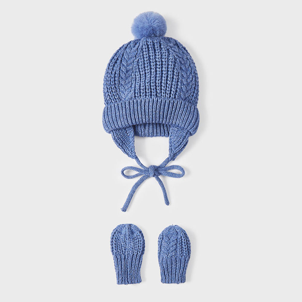 Winter Blue Ecofriends Hat & Mittens Set