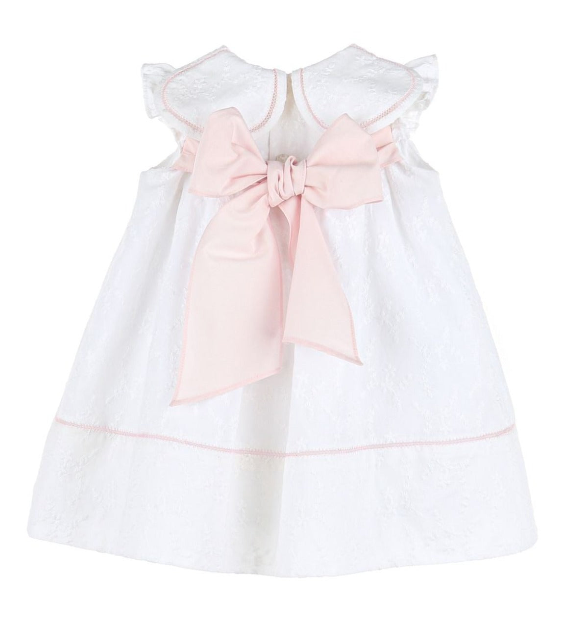 White & Pink Classic Petal Dress